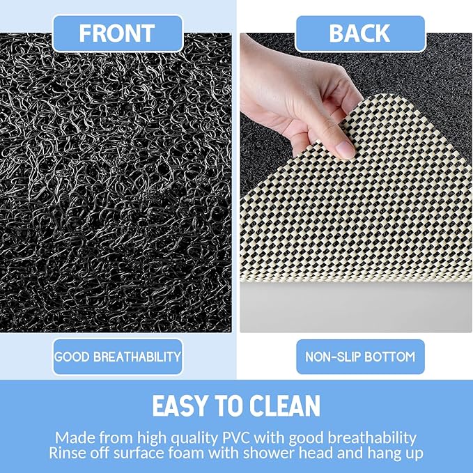 Non-Slip Bathtub Mat, Anti Slip Shower Mat, Fast Drying Bathtub Mats, Foot - Image 4