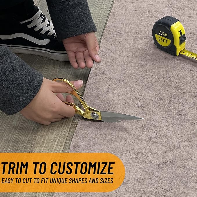 Ottomanson 5' x 8' Non-Slip Rug Pad Gripper 1/4 Inch Thick Dual Surface Felt + - Image 5