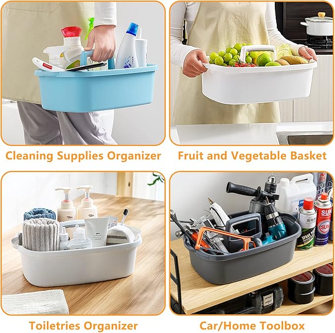 2 Pack Multi-Purpose Plastic Cleaning Caddy - Image 8