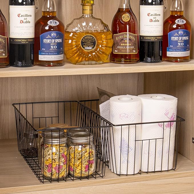 16inch Freezer Wire Storage Organizer Baskets, Household Refrigerator Bins - Image 6