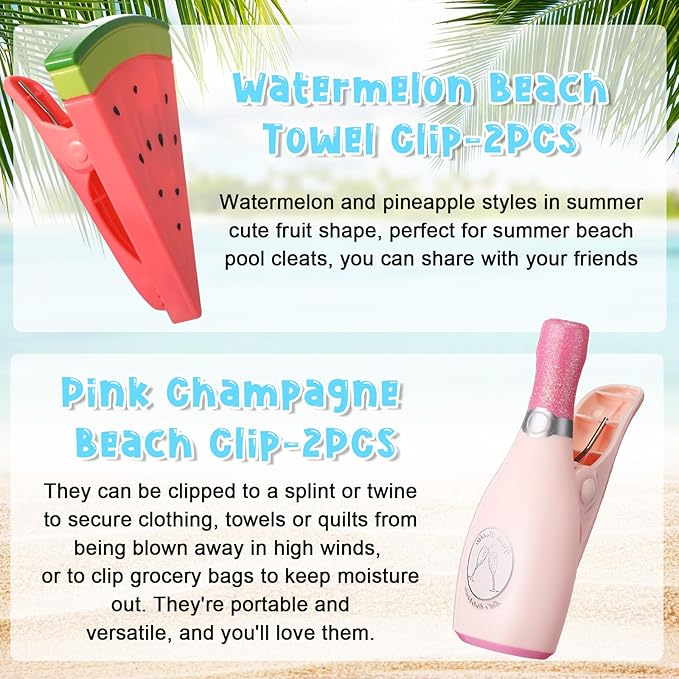 Sieral 8 Pcs Beach Towel Clips Beach Chair Pool Clips - Image 3