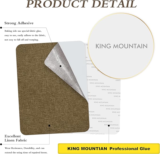 Fine Linen Repair Patches, Self-Adhesive Linen Fabric Patches, 8X11 inch 2 PCS - Image 2