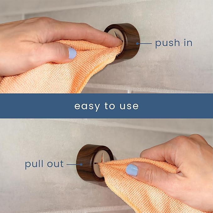 S&T INC. Round Adhesive Push Towel Hooks - Image 3