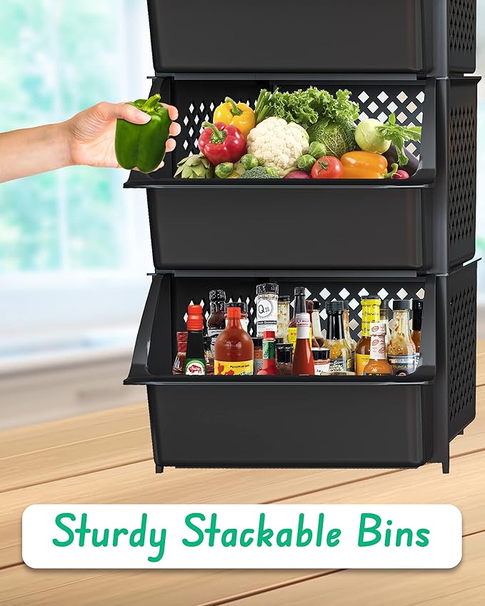 Skywin Plastic Stackable Storage Bins - Image 5