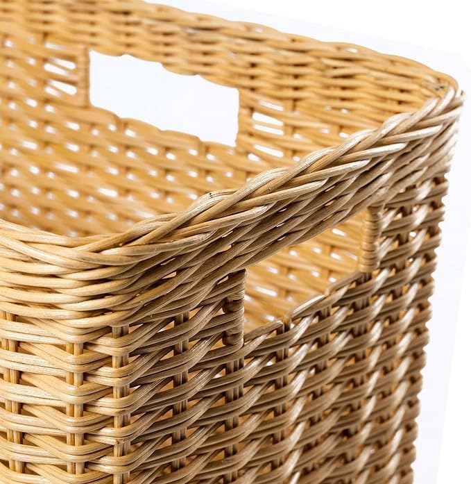 The Basket Lady Tall Rectangular Wicker Storage Basket, 22.5 in L x 16 in W x - Image 5