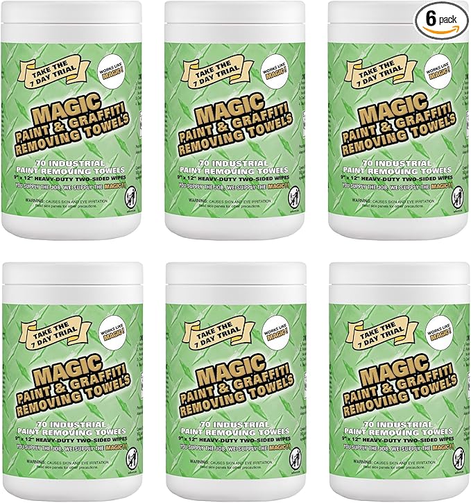 Magic Heavy Duty Paint & Graffiti Removing Wipes by ZenexInternational