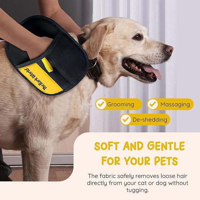 Pet Hair Removal Glove 2-Pack – Reusable Dog & Cat Fur Remover Mitts – - Image 3