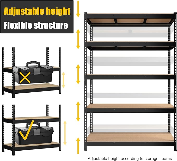 PrimeZone 48" x 24" x 72" Heavy Duty Storage Shelves - Image 6