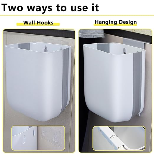 Soddeph 3.2 Gallon Foldable Hanging Trash Can - Image 4