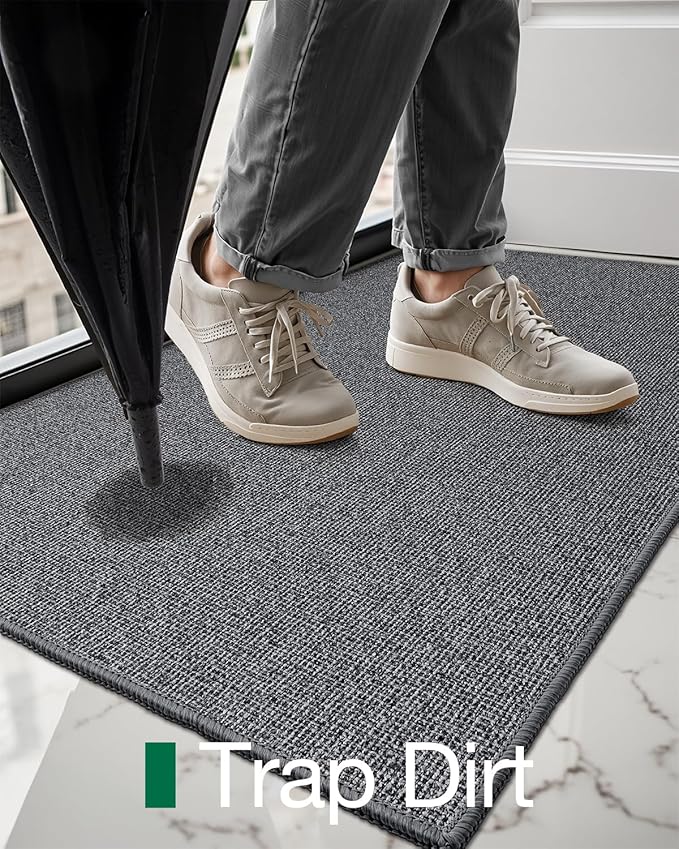 LUMI Indoor Door Mat 17"x30", Ultra Thin Low Profile Non-Slip Doormat - Image 7