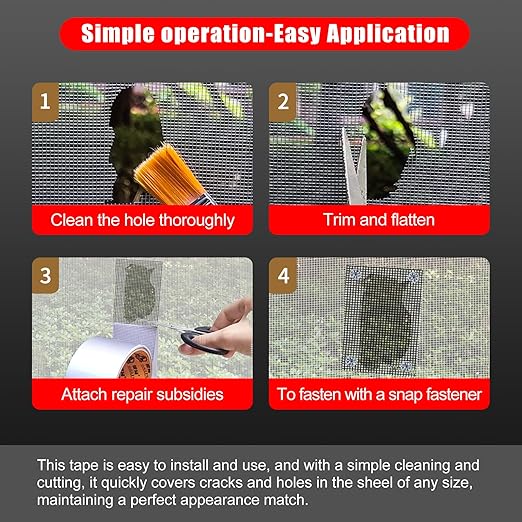 Super Strong Adhesion Screen Repair Tape Replacement Kit, Made of 3M, Screen - Image 6
