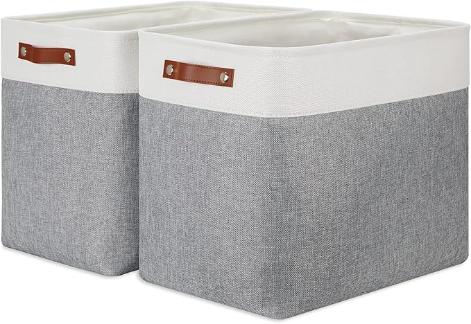 DULLEMELO Extra Large Storage Baskets, Fabric Storage Bins by DULLEMELO