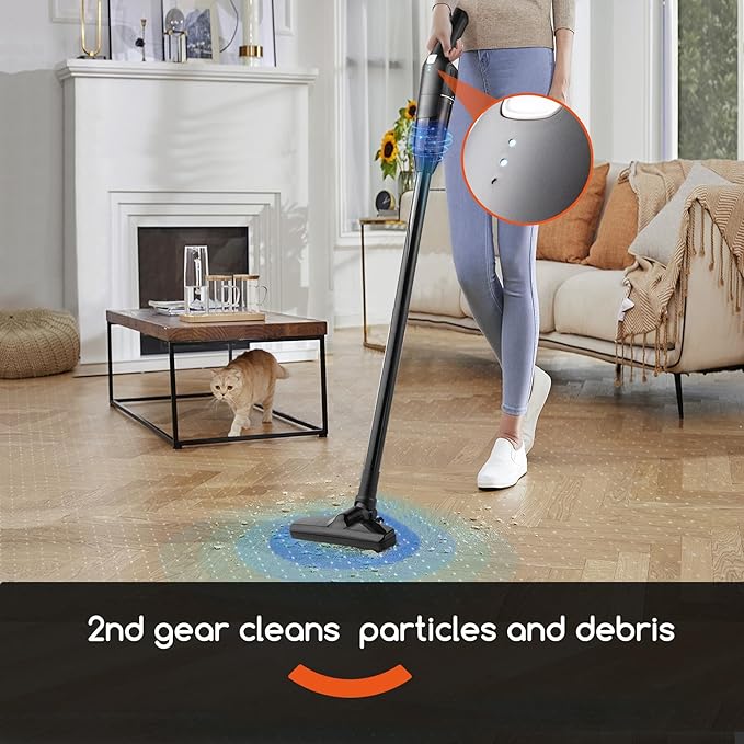 Cordless Stick/Handheld Vacuum Cleaner, 10-17Kpa 2-Level Powerful Suction - Image 7