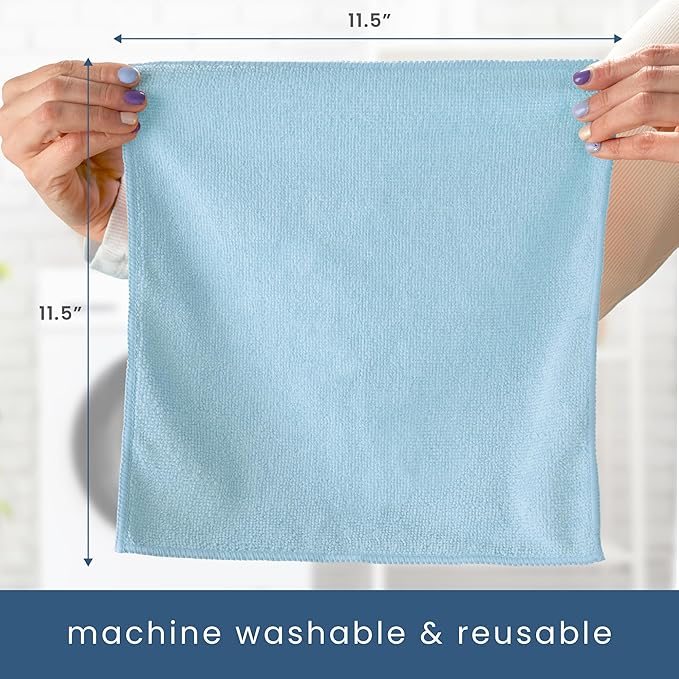 S&T INC. 200 Pack Microfiber Cleaning Cloth, Bulk Towels - Image 7