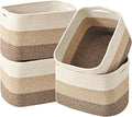 Storage Baskets for Organizing & Shelves, Woven Cotton Rope Organization Bins by ICERZCZ