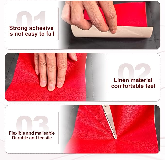 PATIKIL Leather Patches Tape for Furniture, 6.3 x 61 Inch Self Adhesive Vinyl - Image 6