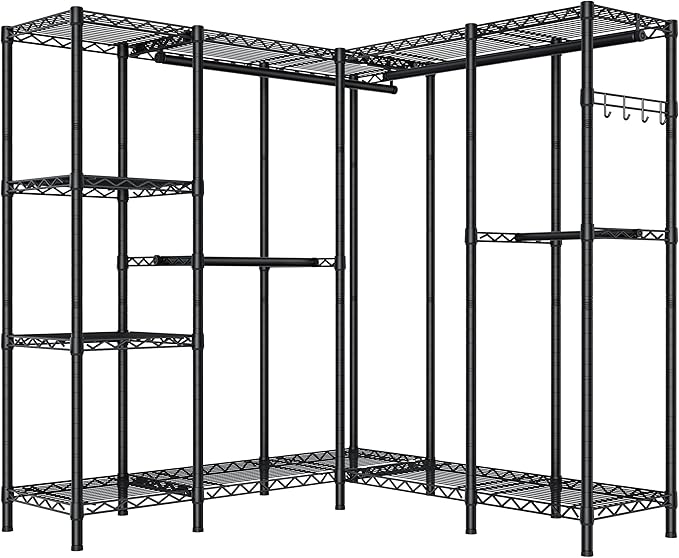 L Shaped Heavy Duty Metal Clothes Rack - Image 9