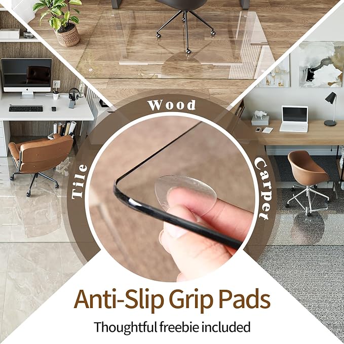 Koonmi Tempered Glass Chair Mat 40"x48" - Image 5