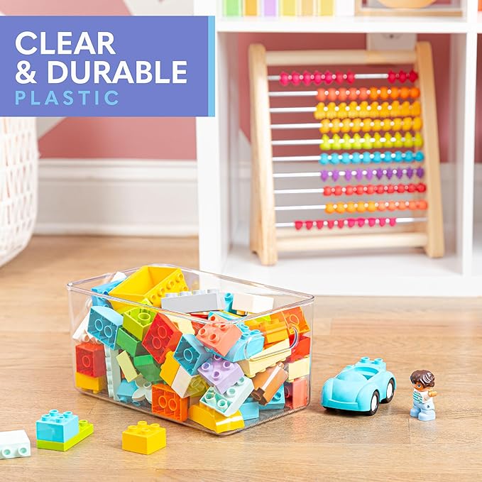 Plastic Food Storage 4 Pack Clear Container Bin - Image 5