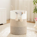 Laundry Basket, Woven Cotton Rope Laundry Hamper, 40L by Artfeel