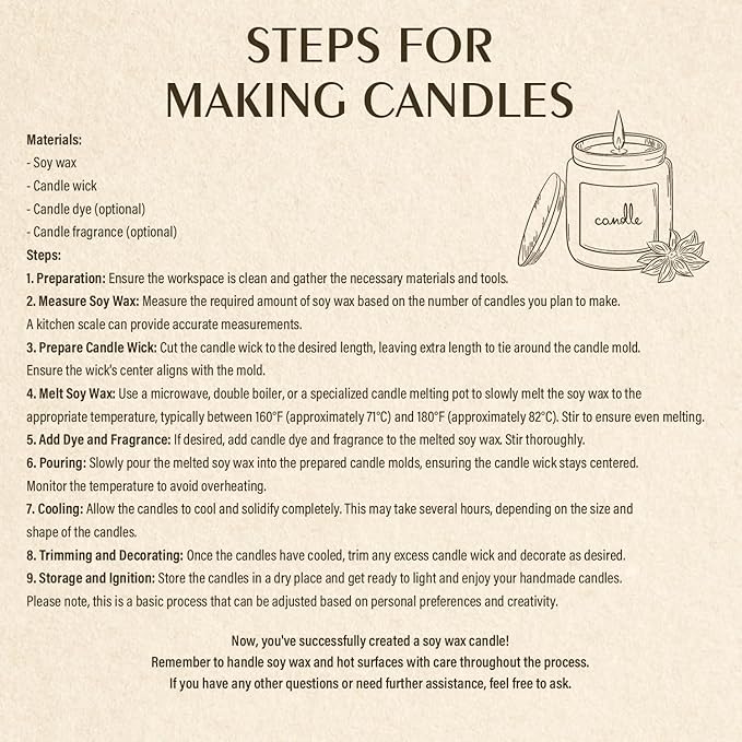 Soy Wax, Waxcanpy Natural Candle Wax, Organic Soy Wax - Image 8