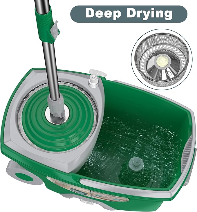 Dual Compartment Spin Mop and Bucket, Mop and Bucket - Image 3