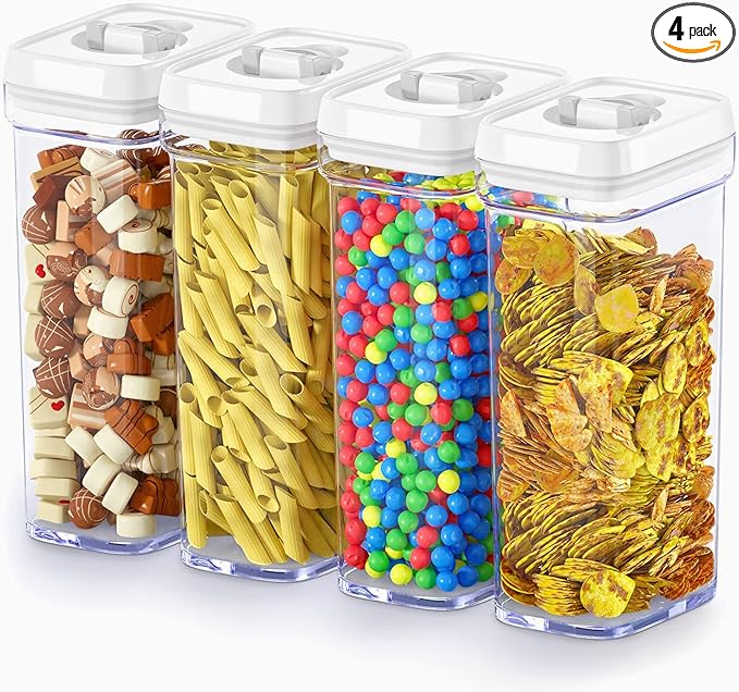 DWËLLZA KITCHEN Airtight Food Storage Containers – 4 Piece set Air Tight Pantry by DW%C3%8BLLZAKITCHEN