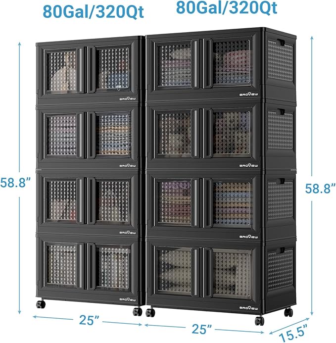 BROVIEW 160Gal Stackable Storage Bins - Image 2