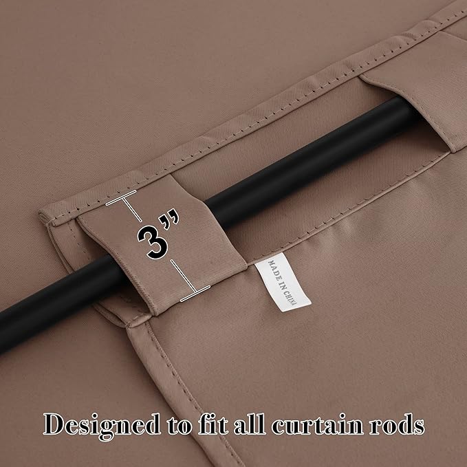 RYB HOME Farmhouse Curtains Blackout - Image 2