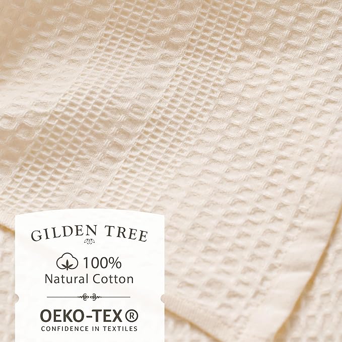 GILDEN TREE Waffle Bath Sheet Large Bath Towels Quick Dry Thin Body Towels - Image 2