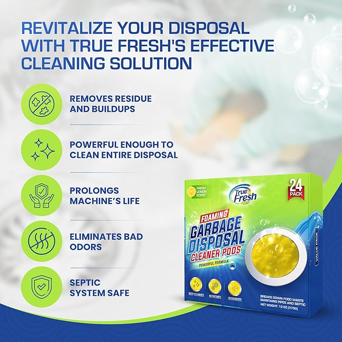 True Fresh Garbage Disposal Cleaner – 24-Pack Foaming Sink and Drain Deodorizer - Image 4