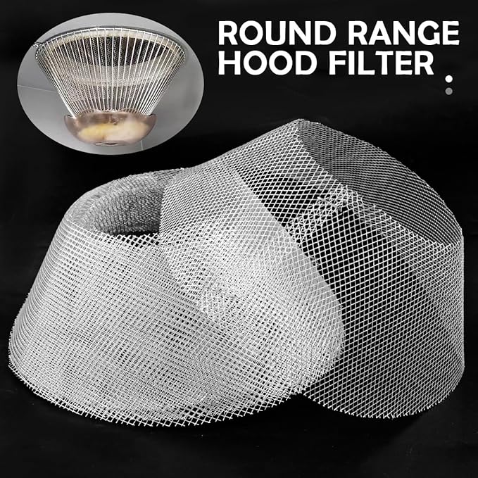 10 Pcs Round Range Hood Filters Filter Replacement Grease Net - Image 4
