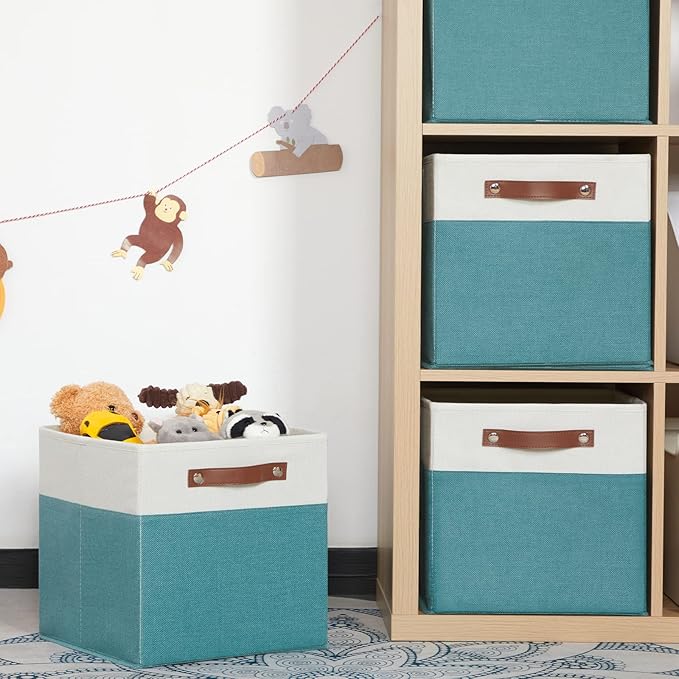 HNZIGE Storage Cubes Bins for Organization Set of 4, Fabric Storage Cube 12 x12 - Image 6
