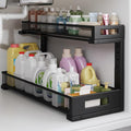 1 Pack 20.47IN Depth Under Sink Storage Organizer, Large 2-Tier Elegant Mesh by UnderSinkOrganizer