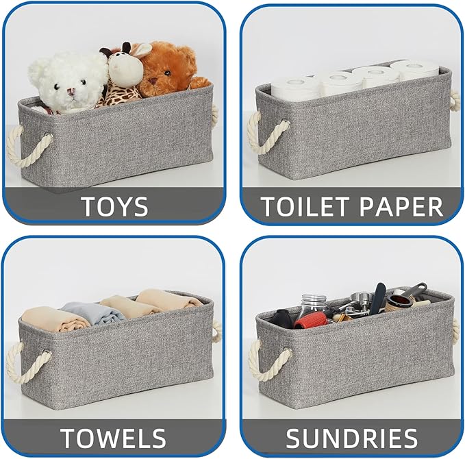 Temary Small Storage Baskets for Organizing, Narrow Baskets for Storage Toilet - Image 5