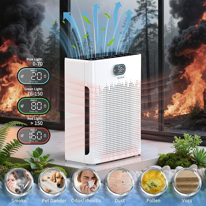 Air Purifiers for Home, PM 2.5 Air Quality Monitor Cover Up to 2200 Ft² - Image 4