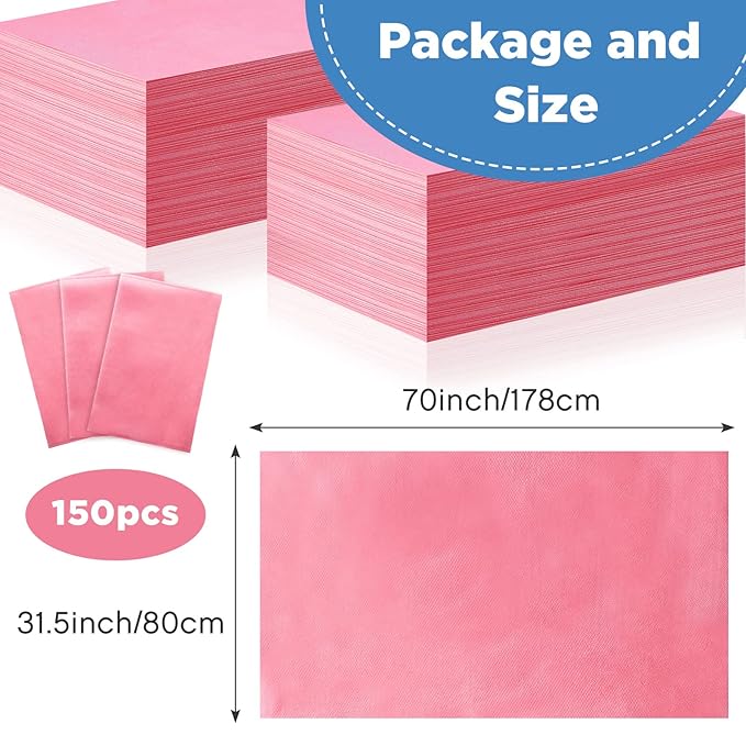 Tegeme 150 Pieces Disposable Massage Table Sheets 31" x 70" Waterproof Bed - Image 2