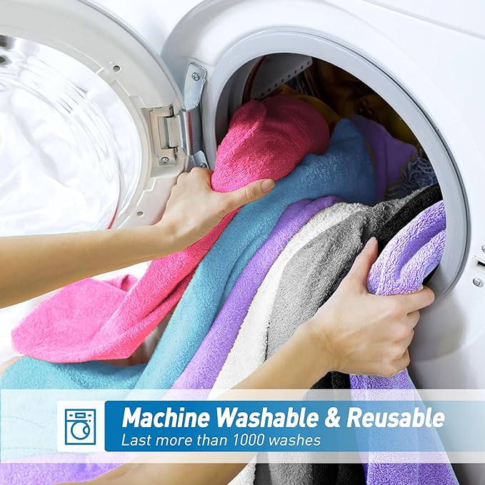 Purple Microfiber Cleaning Cloth, Ultra Soft Absorbent Microfiber Cleaning Rags - Image 7