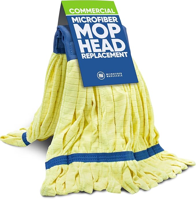 Commercial Mop Head Replacement – 1 Pack Medium Yellow Microfiber Tube Mop | by MicrofiberWholesale