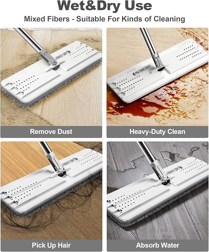 JOYMOOP Mop Replacement Pads, Reusable Microfiber Mop Pads - Image 4