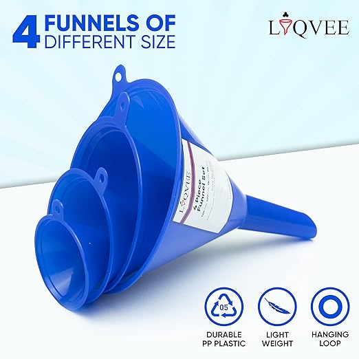 Funnel 4-Pack Funnels for Kitchen Use Filling Bottles - Image 8