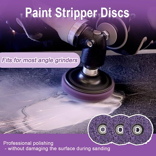 21 Pack Paint Strip Discs for Angle Grinder, 4-1/2'' x 7/8'' & 2" Rust Remover - Image 5