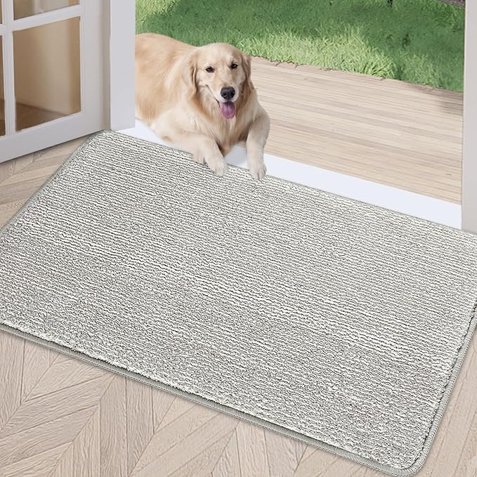 REFETONE Indoor Doormat, Front Door Mat 24"x36" Absorbent Rubber Backing Non by Refetone