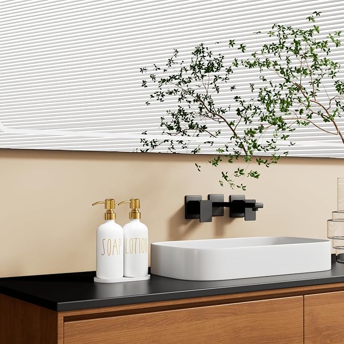 MOMEEMO Bathroom Soap Dispenser Set, Contains Lotion and Hand Soap Dispenser - Image 3