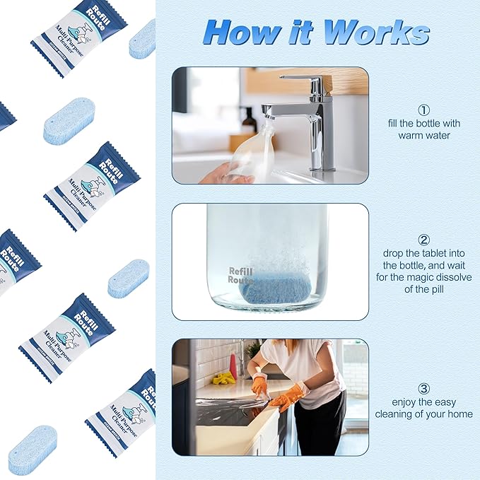 All Purpose Cleaner Refill – 12 Tablets Multipurpose Cleaners -Can Make 192 Fl - Image 8