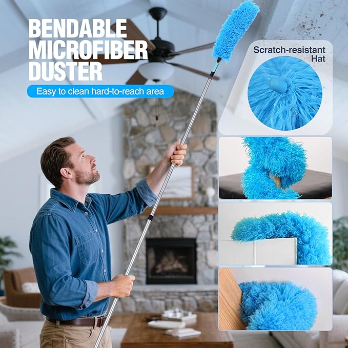Lineslife Cobweb Duster, Washable Cleaning Duster Kit - Image 5
