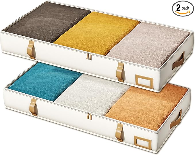 Vailando Under Bed Storage Containers, Foldable Storage Bins by Vailando