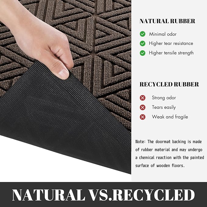 Yimobra Large Door Mat 36x24, All-Weather Waterproof Non-Slip Welcome Matt - Image 3