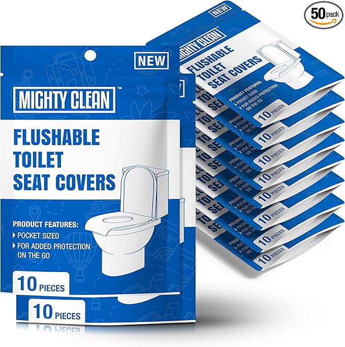 Toilet Seat Covers Flushable by MightyClean