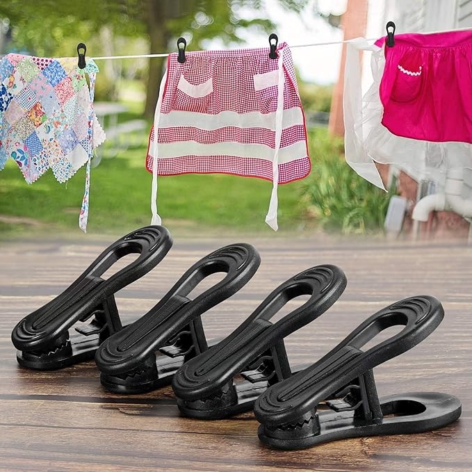 Tinfol Black Plastic Hanger Clips - Image 4